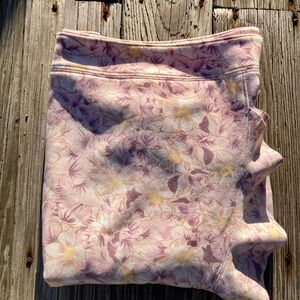 NWT New by Anthropologie Skye Floral Lavender/Cream Ruffle Faux Wrap Skirt Sz 12
